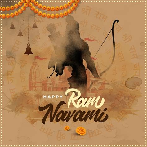 Feliz Ram Navami Celebraci N Del Festival Cultural Hind Deseos Vector