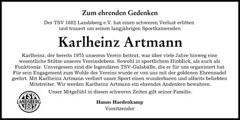 Traueranzeigen Von Karlheinz Artmann Augsburger Allgemeine Zeitung