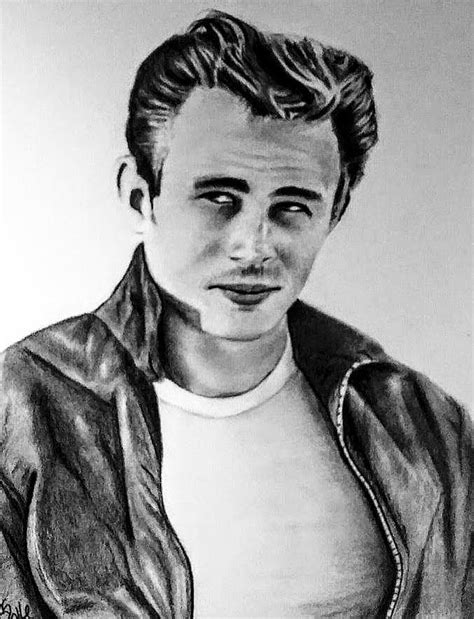 James Dean Drawing By Rebecca Snow Fine Art America