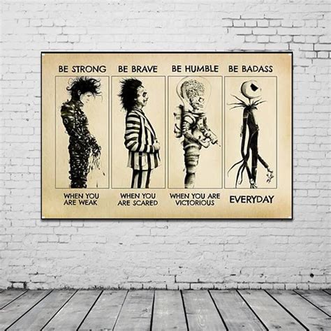 Tim Burton Beetlejuice Edward Scissorhands Film Posters Prints For Living Room Classic Movie