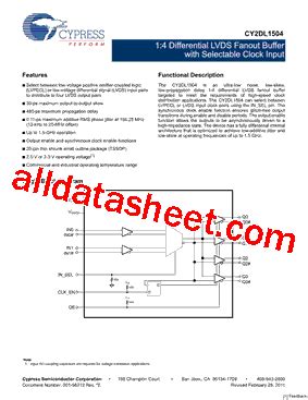 CY2DL1504 Datasheet PDF Cypress Semiconductor