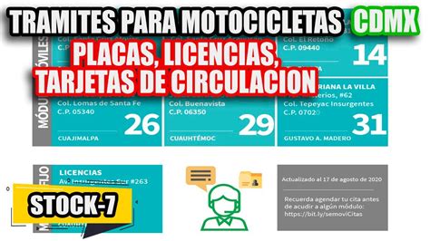 TRAMITES PARA MOTOCICLETAS PLACAS LICENCIAS TARJETA DE CIRCULACION