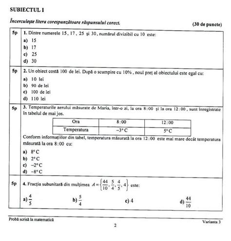 ACTUALIZARE Evaluare națională Matematica ultima probă