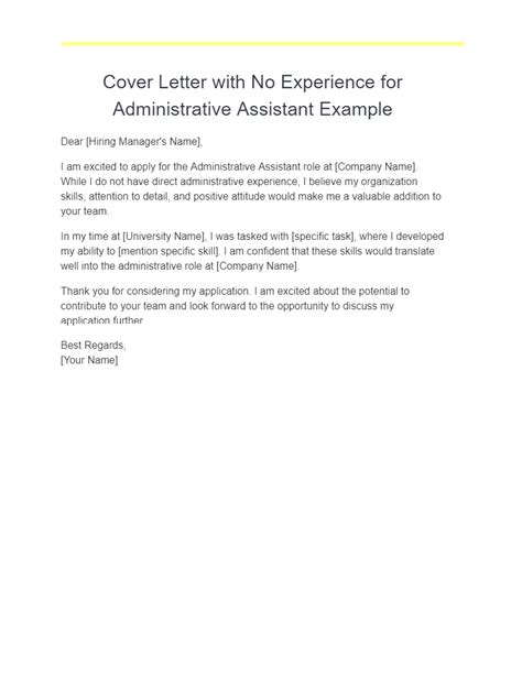 Cover Letter With No Experience 15 Examples How To Write PDF Tips