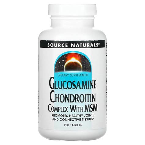 Glucosamine Chondroitin Complex With Msm 120 Tablets Source Naturals