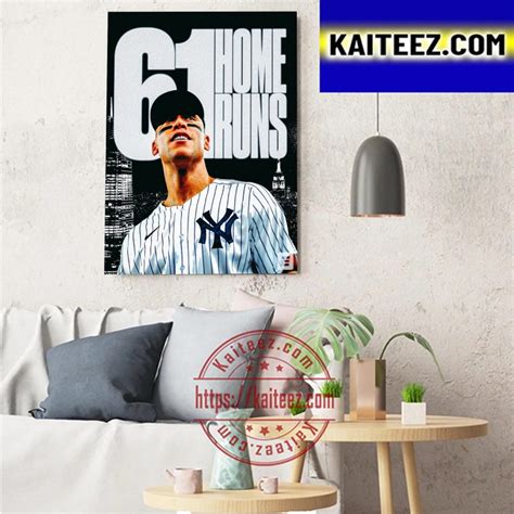 Aaron Judge Ties Roger Maris All Time AL 61 Home Runs Record Art Decor