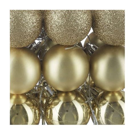 X Gouden Kunststof Kerstballen En Cm Glitter Mat Glans