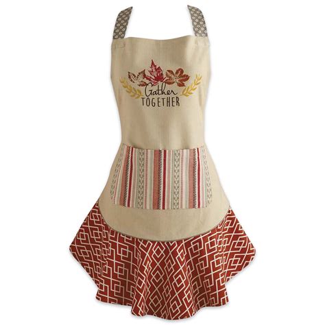 Dii Cotton Thanksgiving Kitchen Apron With Pocket And Extra Long Ties