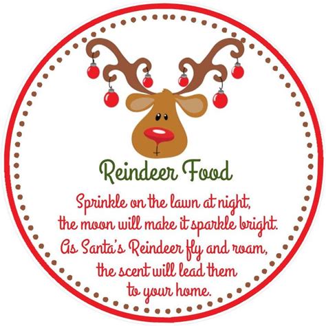 Reindeer Food Labels