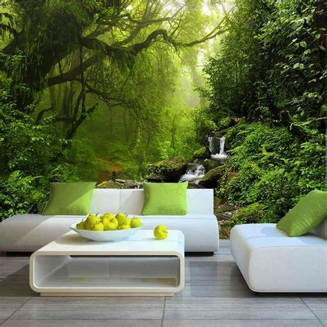 Bormia Wall Mural Fantasy Forest Nature Wallpaper Tropical Jungle ...