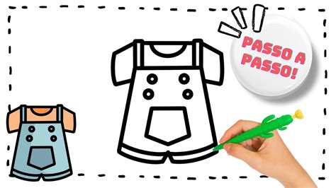 COMO DESENHAR UMA ROUPA DE BEBÊ FÁCIL PASSO A PASSO Tutorial de