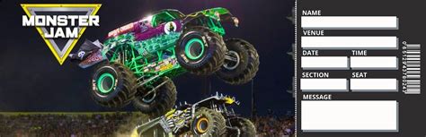 Printable Monster Jam Tickets