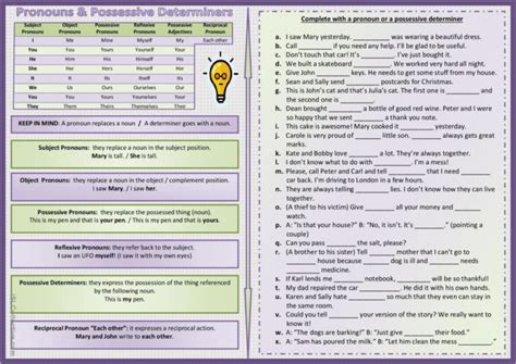 Pronouns And Determiners English Esl Worksheets Pdf Doc 0 Hot Sex Picture