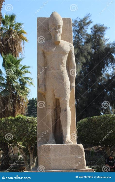 Statue Of Rameses Ii In Mit Rahina Museum Editorial Image Image Of