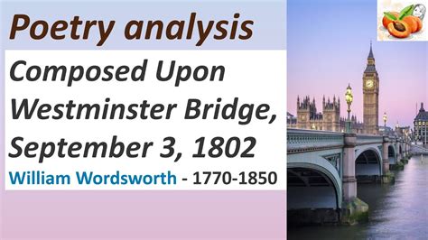 Composed Upon Westminster Bridge By William Wordsworth