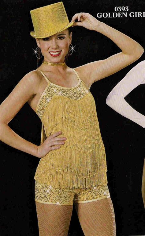 Jazz Dance Costume Artstone Gold Tap Skate Fringe Romper Golden Girl EBay