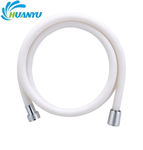 Smooth White Premium Rv Pvc Handheld Shower Head Hose Flex Hoses