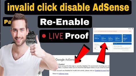 How To Re Enable Disabled Adsense Account Due To Invalid Click