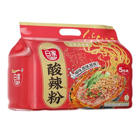 Baijia Chenji Hot And Sour Powder Bag Sauce Flavor Instant Noodles