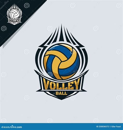 Volleyball Logo Emblem Stock Vector Illustration Of League 250036572