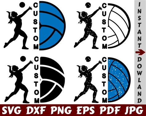 Volleyball Custom SVG Sport Custom SVG Volleyball Design SVG Custom Svg Volleyball Clipart ...