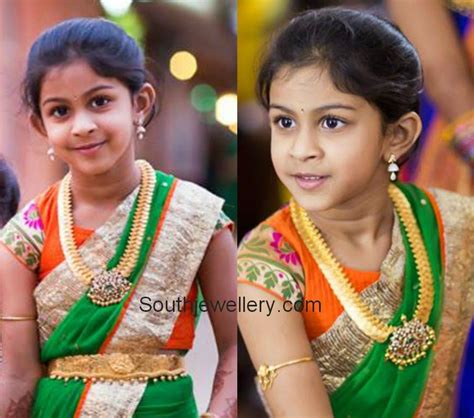 South Jewellery Beautiful Kid In Traditional Jewellery Kids Gold