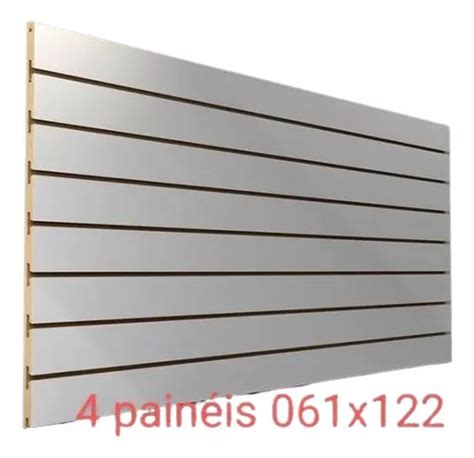 Painel Canaletado Mdf Canaletado Branco X Gancho Frete Gr Tis