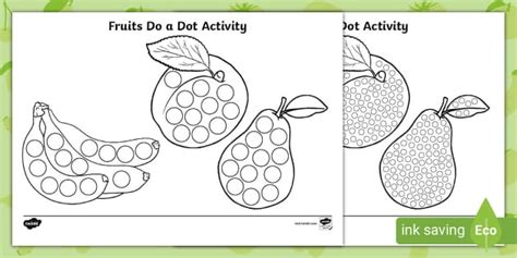 Free Fruits Do A Dot Activity Teacher Made Twinkl