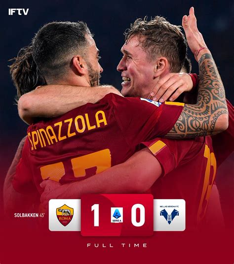 Italian Football Tv On Twitter Roma Get The Win Are Now Tied On