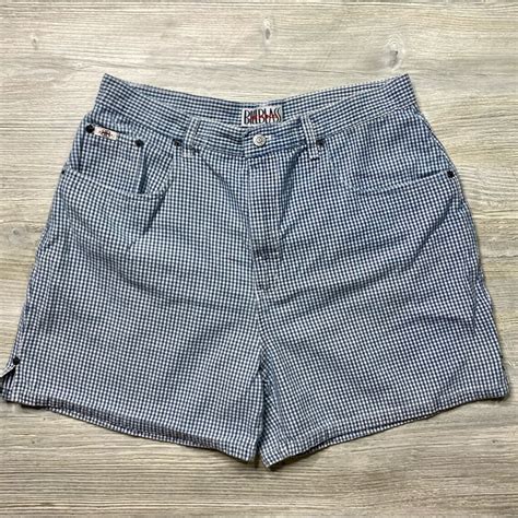 Vintage Bill Blass High Waist Gingham Shorts Etsy