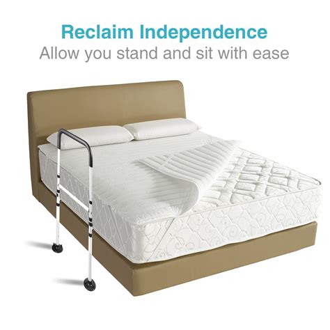 Landtale Bed Assist Rails Adjustable Safety Bed Handle With Leg Fall