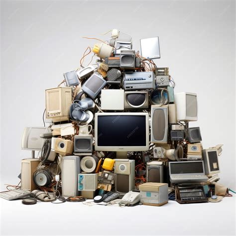 Premium Ai Image The Waste Electrical And Electronic Equipment Pile