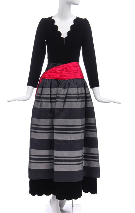 Valentino Hc Velvet And Striped Ball Gown Ufo No More