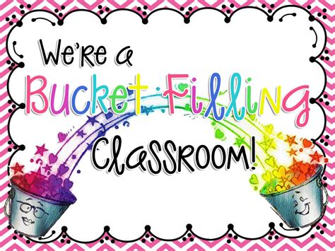 Were A Bucket Filling Classroom Sign With Two Buckets Filled With