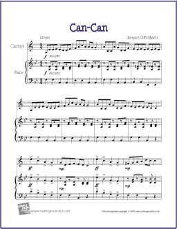 Can-Can (Offenbach) | Free Easy Clarinet Sheet Music