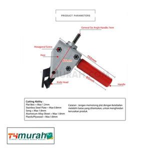 Jual Gunting Plat Besi Adapter Mesin Bor Untuk Plat Seng Besi Baja