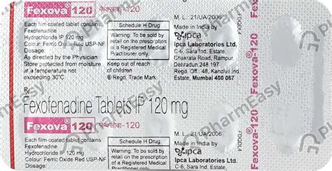 Fexova 120 MG Tablet 10 Uses Side Effects Price Dosage PharmEasy