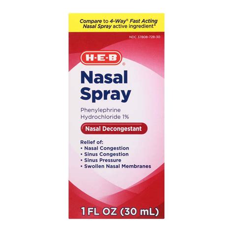 H E B Phenylephrine Nasal Spray Shop Sinus And Allergy At H E B