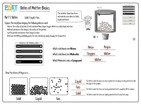 PhET States of Matter: Basics Activity Guide | Teaching Resources