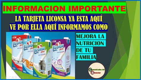 GRANDES OPORTUNIDADES PARA TI VE POR TU TARJETA DE LECHE LICONSA