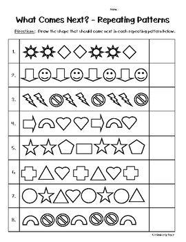 Repeating Patterns Worksheets