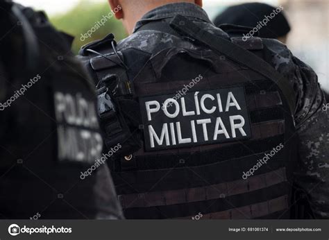 Salvador Bahia Brasilien September 2023 Soldaten Der Militärpolizei