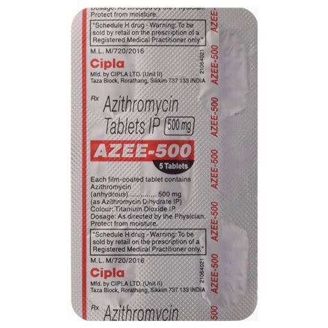 Cipla Ltd Azee Tablet Packaging Type Strips Packaging Size