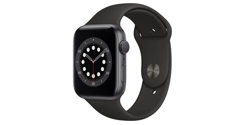 Apple Watch Series 6 Gps 44 Mm Space Grey Aluminium Case With Black