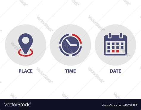 location map pin address date time place vector image