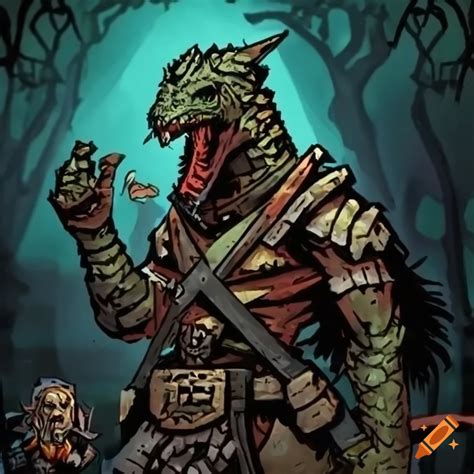 Lizardfolk Character In Darkest Dungeon On Craiyon