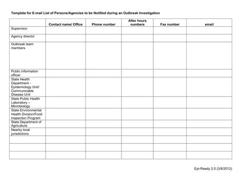 Free Printable Email List Templates [PDF, Word, Excel]