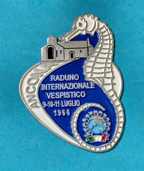 Badge Placca Plakette Vespa Ancona Raduno Internazionale Vespistico 1966