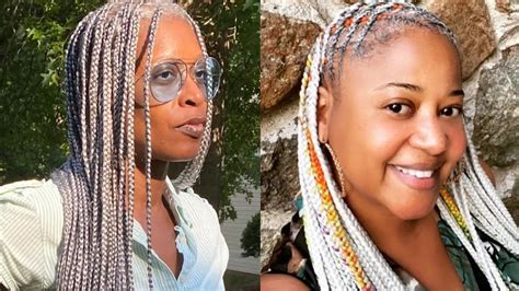 New Stylish Salt And Pepper Hair Braided Hairstyles Gray Silver Hair