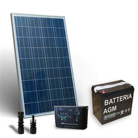 Kit Solare Pro W V Pannello Solare Regolatore A Pwm Batteria